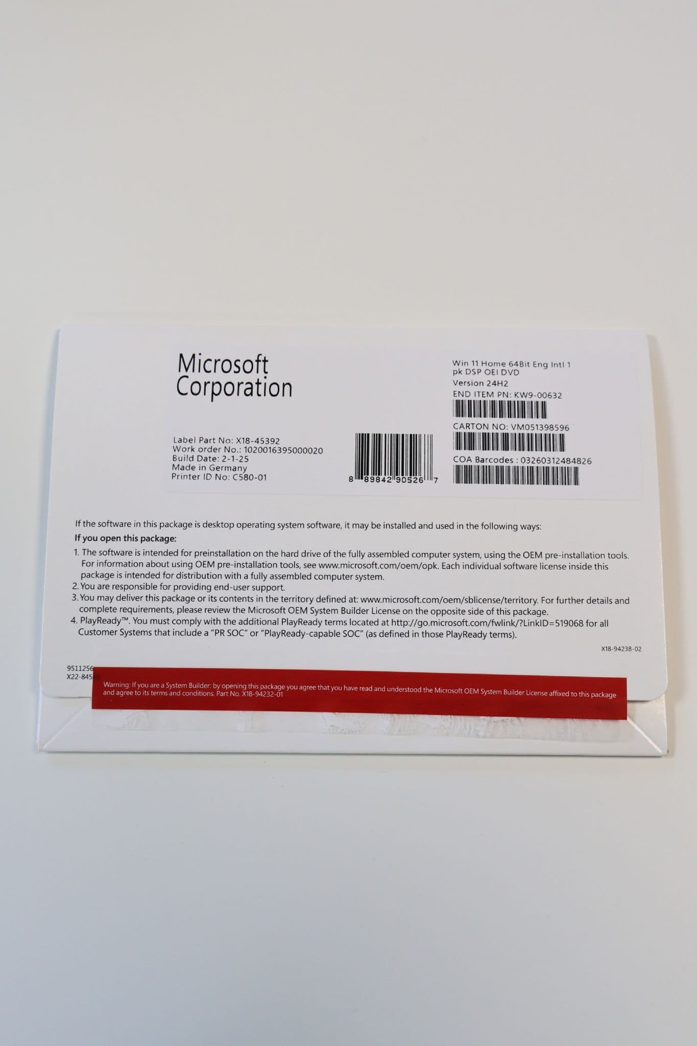 Microsoft Windows 11 Home 64bit (UK) (Open Box)