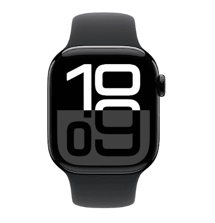 Open Box Apple Watch 10 42mm Black Sport Band M/L MWWF3