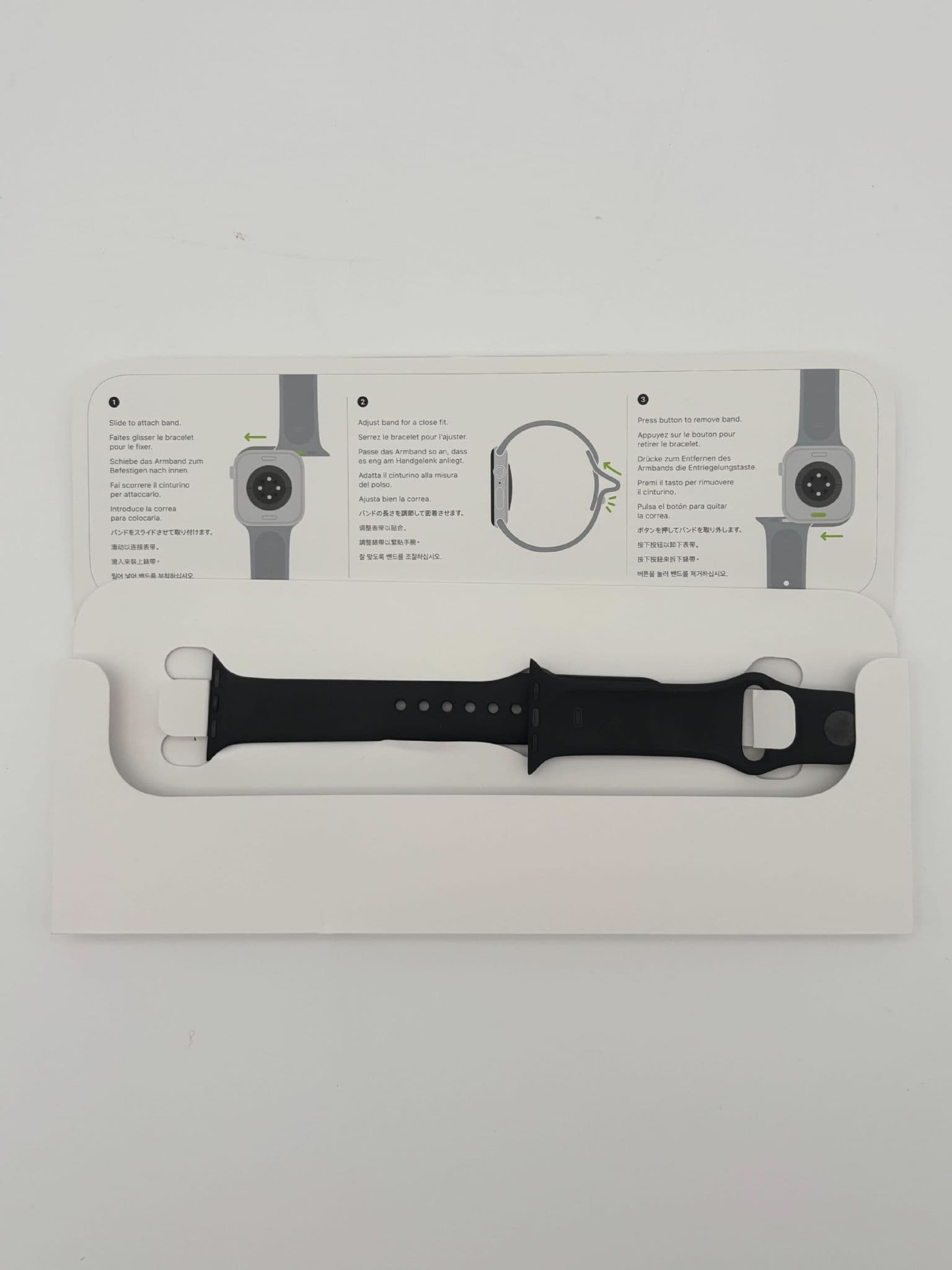 Open Box Apple Watch 10 42mm Black Sport Band M/L MWWF3