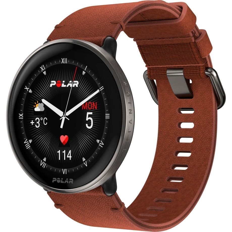 Polar Ignite 3 Titanium - Leather/Silicone Band