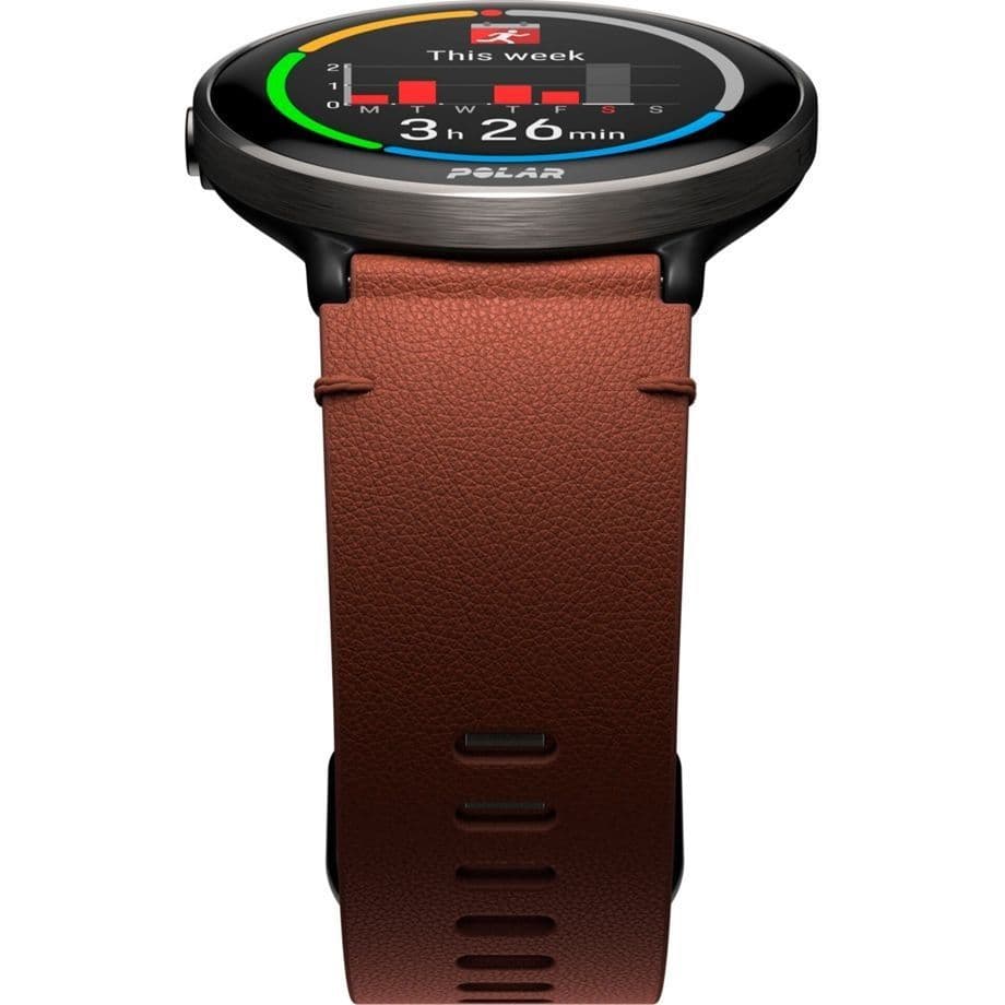 Polar Ignite 3 Titanium - Leather/Silicone Band