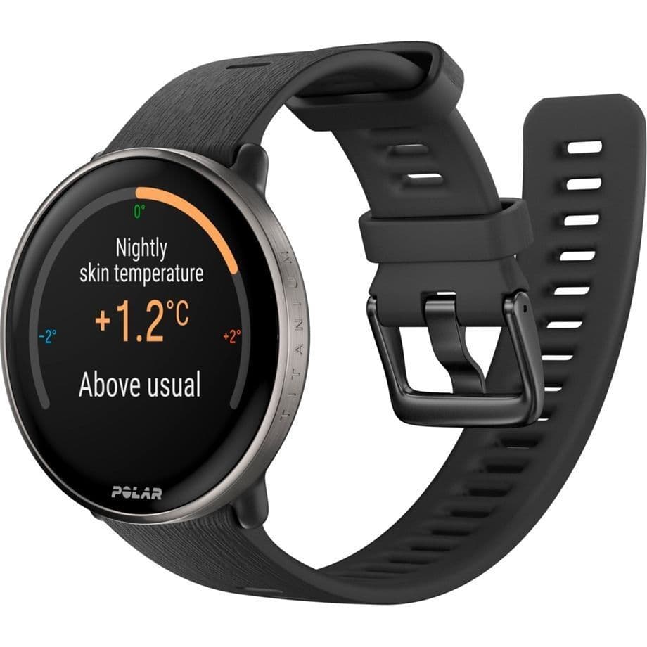 Polar Ignite 3 Titanium Silicone Band - Black