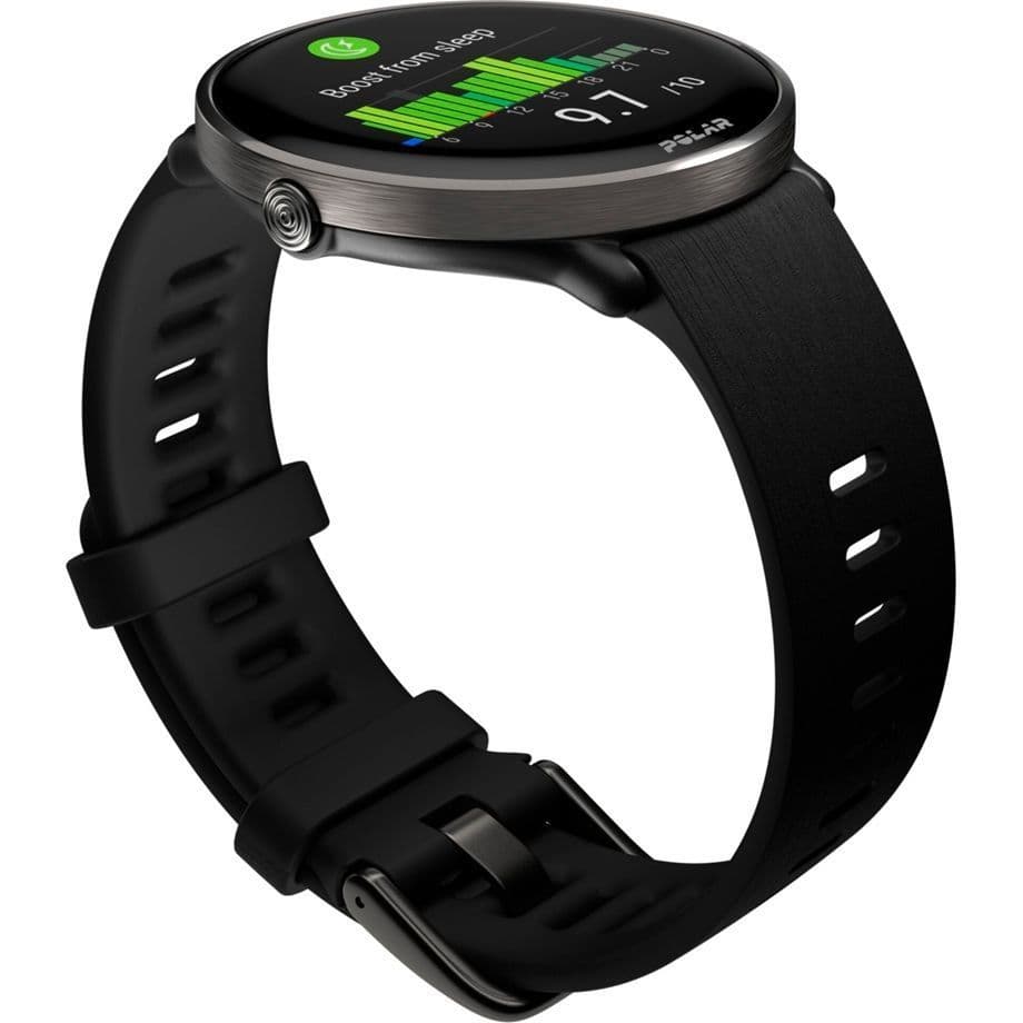 Polar Ignite 3 Titanium Silicone Band - Black