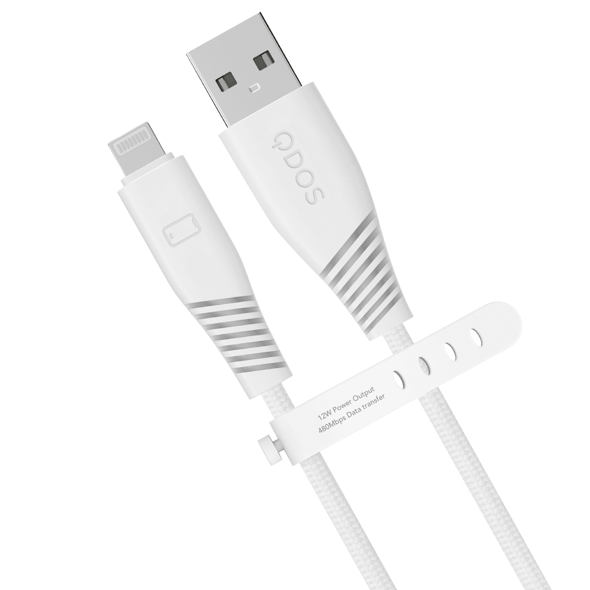 PowerMotion Pro USB-A to MFI 1.2m Cable - White