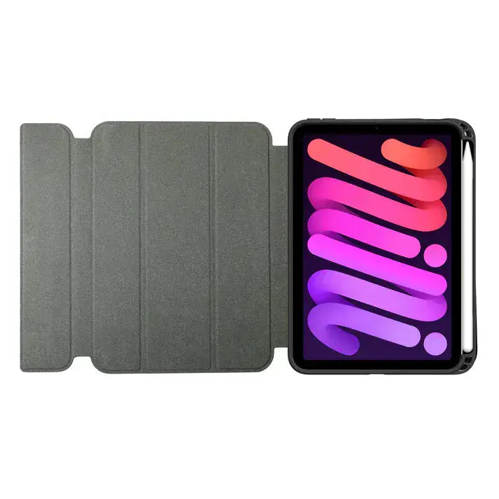 QDOS Muse iPad Folio Case Charcoal Grey (for iPad mini 8.3" )