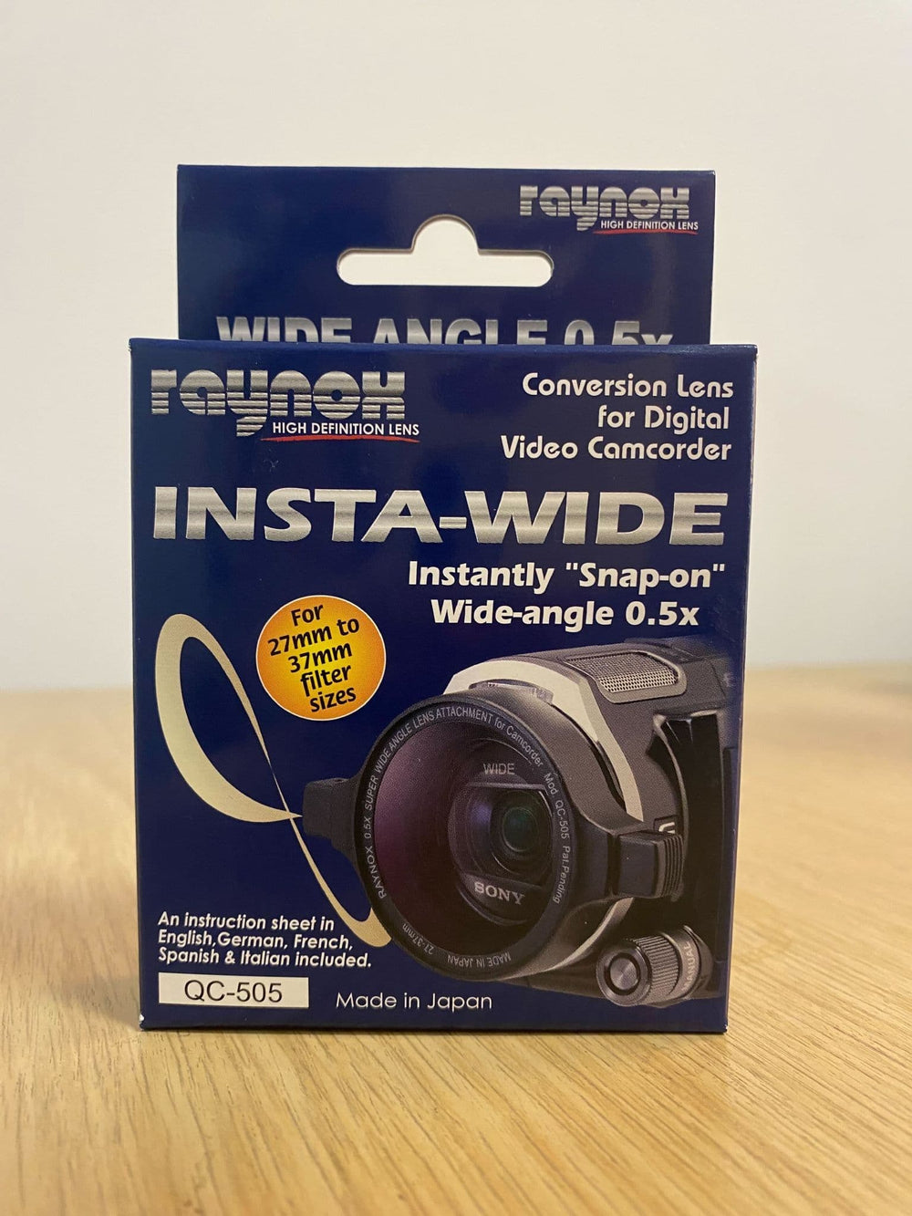 Raynox QC-505 0.5x Wide Angle Snap-On Lens