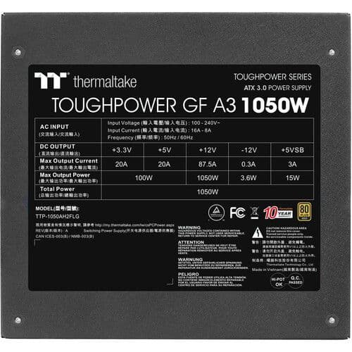 Thermaltake Toughpower GF A3 1050W 80+ Gold Power Supply