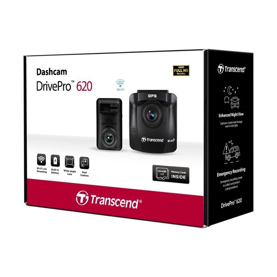 Transcend DrivePro 620 Dash Cam incl 2x 32GB micro SDHX