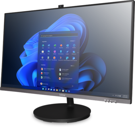 HDEW A27-i7 All-In-One PC Intel Core i7-14700, 512GB SSD, 16GB RAM, 1TB HDD, Black